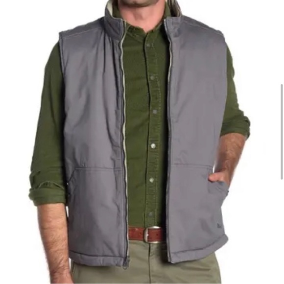 Tommy Bahama Top Sail Reversible Cotton Vest Grey and Tan Men’s XL - Picture 3 of 14